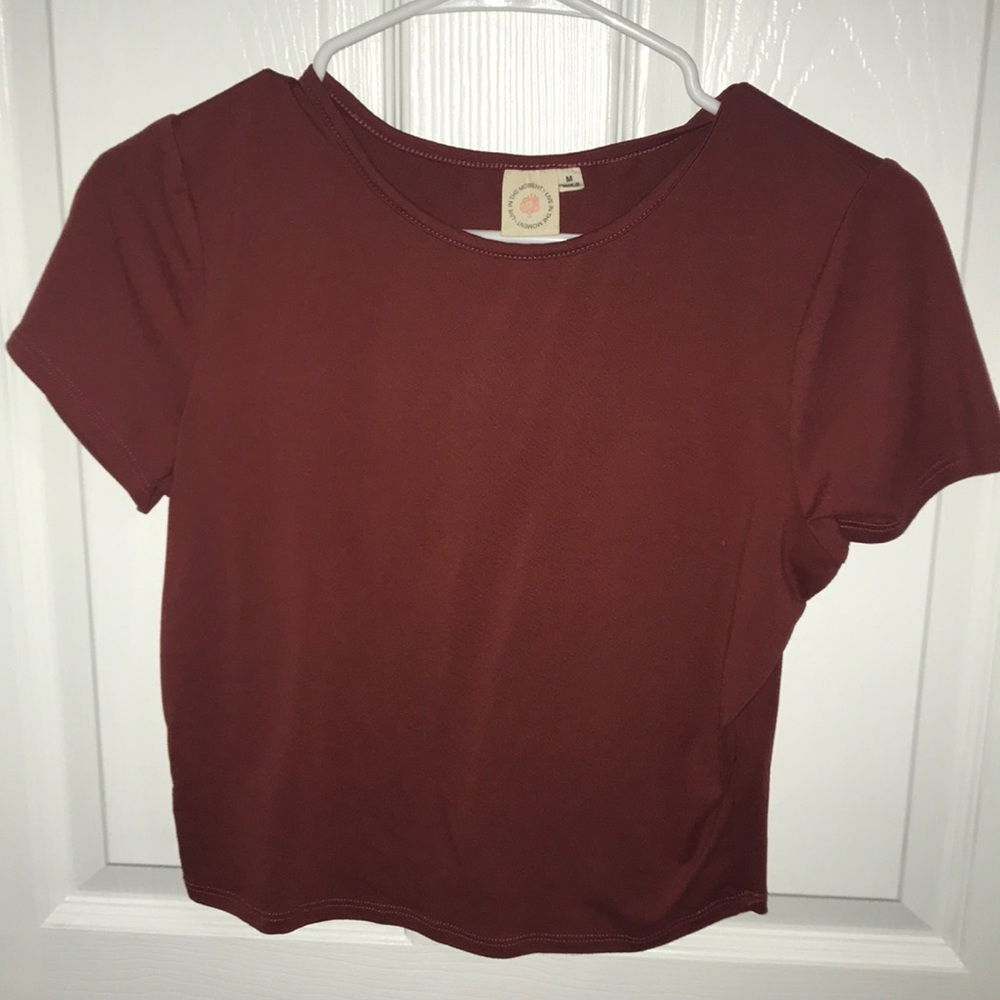 Cute red crop top